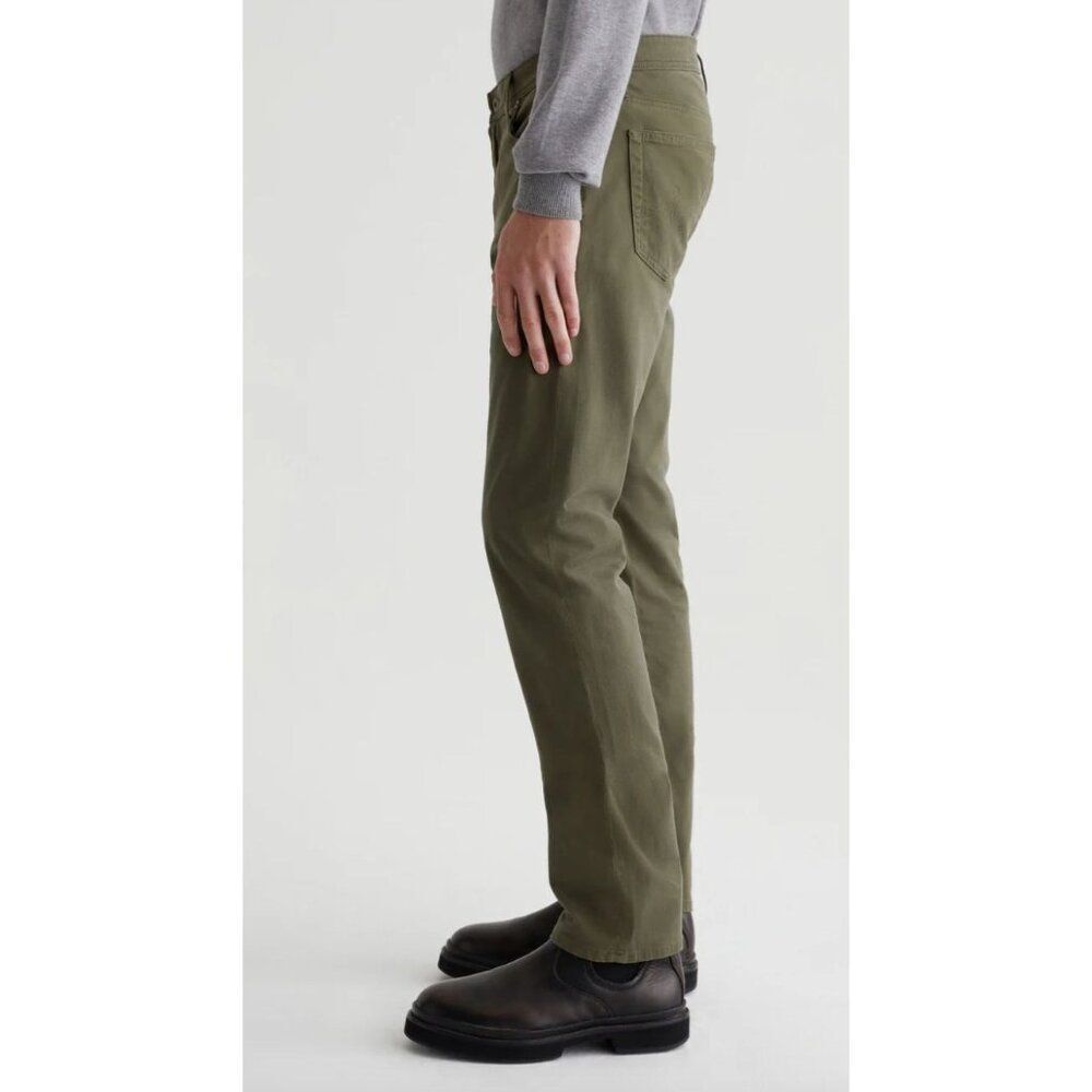 AG Adriano Goldschmied Tellis Suede Modern Slim Pants - Green - 34x34 - Picture 2 of 11